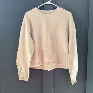 Lululemon Braided Sleeve Pullover - 8 - White Opal